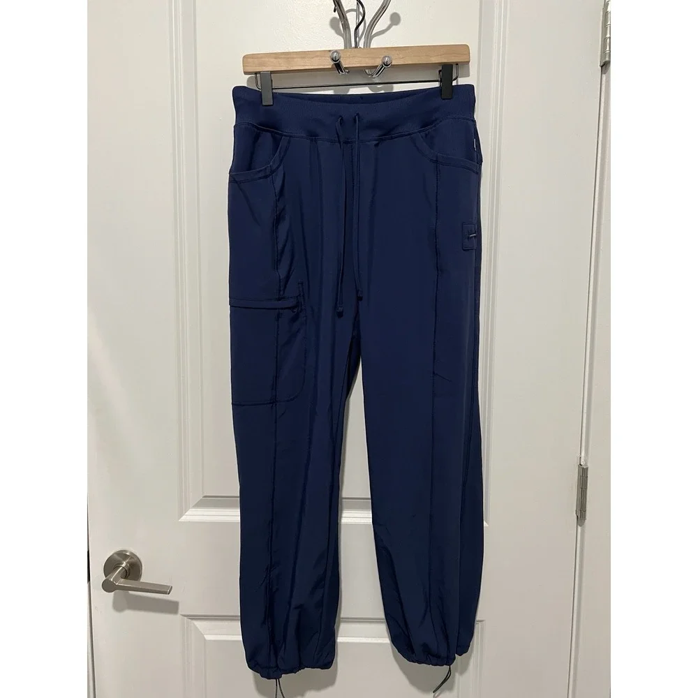 Cherokee Workwear Revolution Women's Jogger Scrub Pants‎ Navy Size Medium Petite